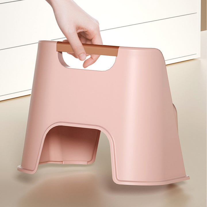 Tabouret bas empilable avec dossier pour enfants en PP, carré, créatif et contemporain, pour salon 
