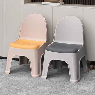 Modern Minimalist Square PP Stackable Backrest Kids Low Stool For Living Room