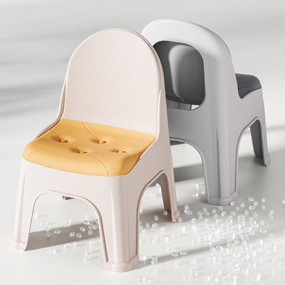 Modern Minimalist Square PP Stackable Backrest Kids Low Stool For Living Room