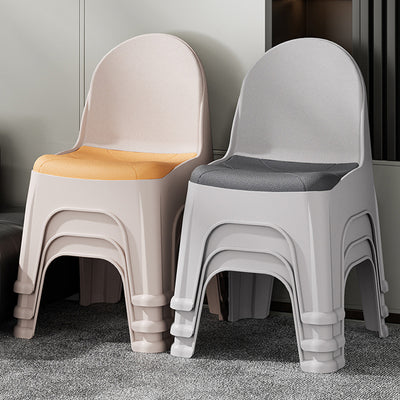 Modern Minimalist Square PP Stackable Backrest Kids Low Stool For Living Room