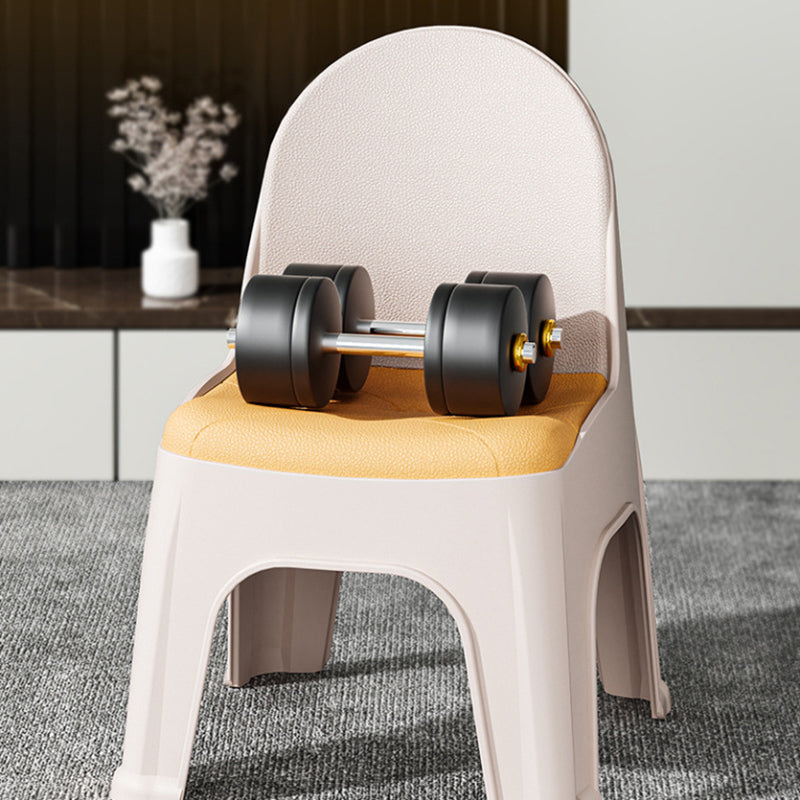 Modern Minimalist Square PP Stackable Backrest Kids Low Stool For Living Room