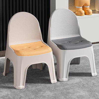 Modern Minimalist Square PP Stackable Backrest Kids Low Stool For Living Room