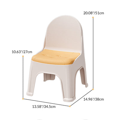 Modern Minimalist Square PP Stackable Backrest Kids Low Stool For Living Room