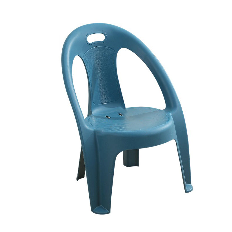 Modern Minimalist Round PP Stackable Backrest Armrest Kids Chair For Living Room