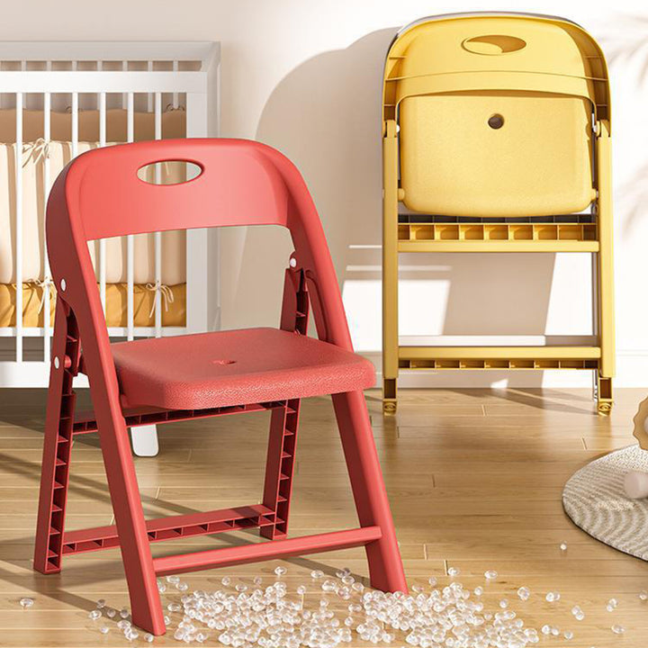 Modern Minimalist Square PP Foldable Backrest Kids Low Stool For Living Room