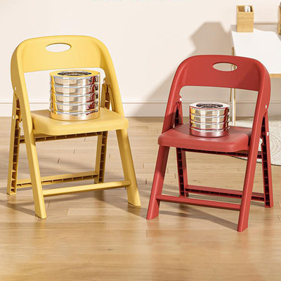 Modern Minimalist Square PP Foldable Backrest Kids Low Stool For Living Room