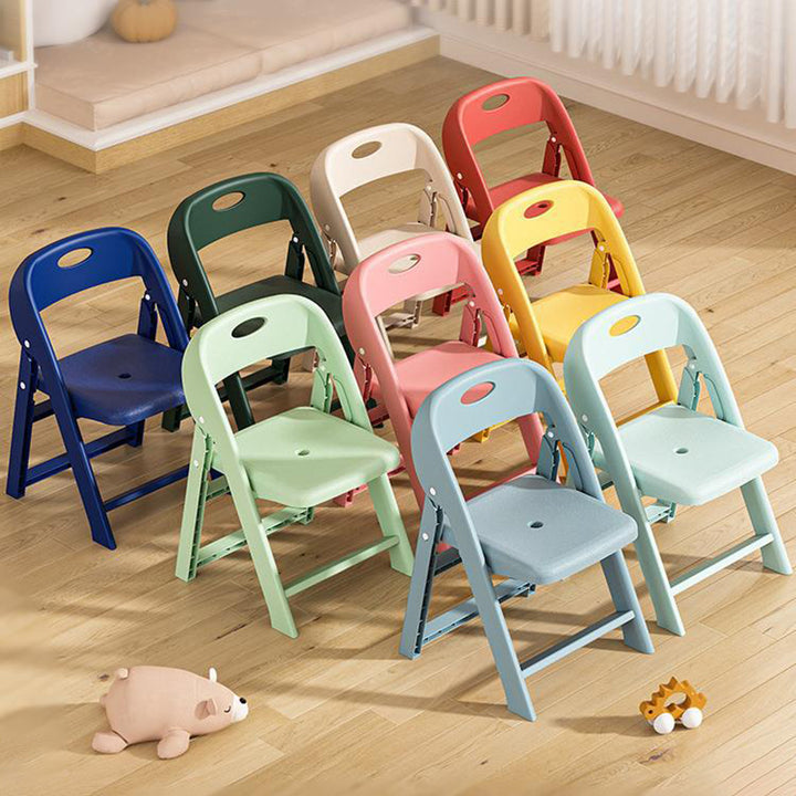 Modern Minimalist Square PP Foldable Backrest Kids Low Stool For Living Room