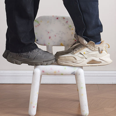 Modern Minimalist Square PE Backrest Kids Low Stool For Living Room