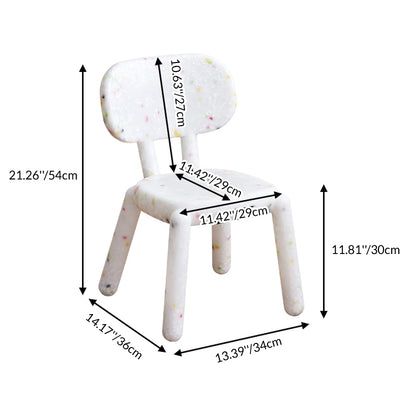 Modern Minimalist Square PE Backrest Kids Low Stool For Living Room
