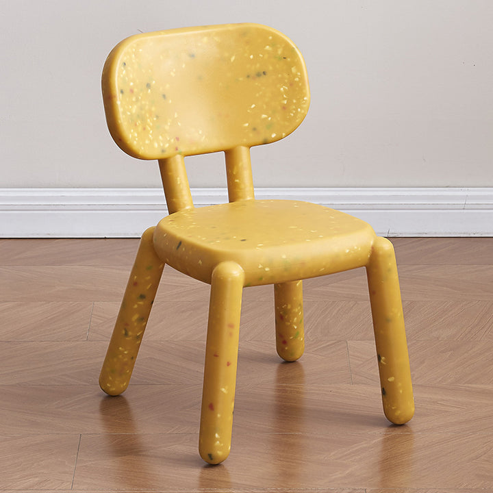 Taburete bajo para niños con respaldo cuadrado PE minimalista moderno para sala de estar 