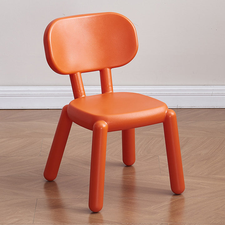 Taburete bajo para niños con respaldo cuadrado PE minimalista moderno para sala de estar 