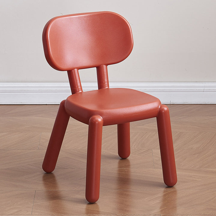 Taburete bajo para niños con respaldo cuadrado PE minimalista moderno para sala de estar 