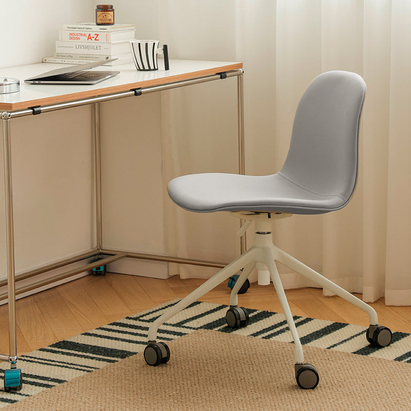 Contemporary Nordic Ergonomic Microfiber Leather Liftable Desk Chair Backrest Tilt Caster For Home Office