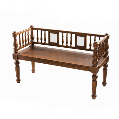 Traditional Vintage Solid Wood Fabric Upholstered Rectangular Dining Chair Backrest For Living Room