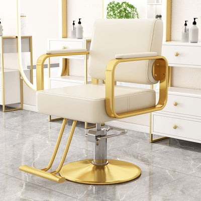 Modern Minimalist Stainless Steel Electroplated Silver Nappa Leather Sponge Chair Backrest Armrest Swivel For Living Room