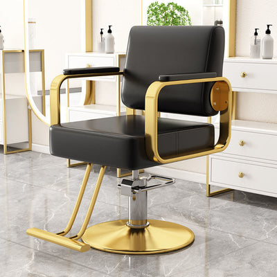 Modern Minimalist Stainless Steel Electroplated Silver Nappa Leather Sponge Chair Backrest Armrest Swivel For Living Room