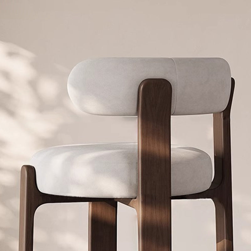 Dossier de chaise de salle à manger en éponge, style vintage traditionnel, en bois massif et coton-lin, pour salle à manger 