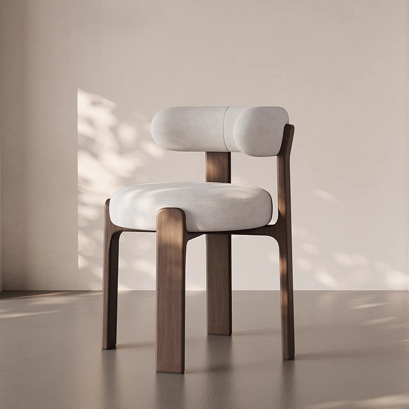 Dossier de chaise de salle à manger en éponge, style vintage traditionnel, en bois massif et coton-lin, pour salle à manger 