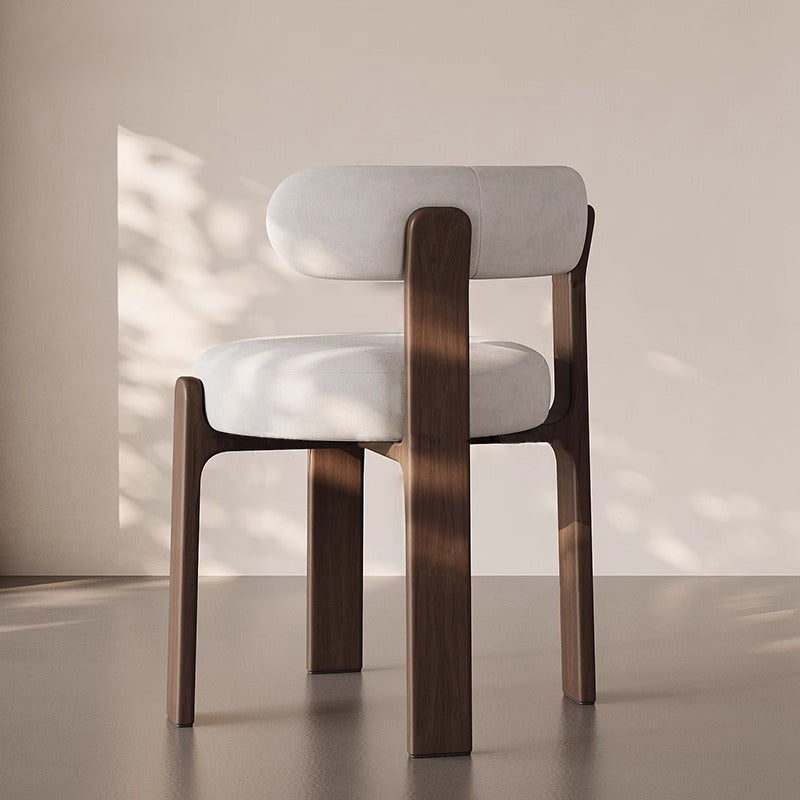 Dossier de chaise de salle à manger en éponge, style vintage traditionnel, en bois massif et coton-lin, pour salle à manger 