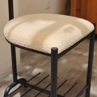 Modern Minimalist Carbon Steel Fabric Sponge Cushion Chair Backrest For Living Room
