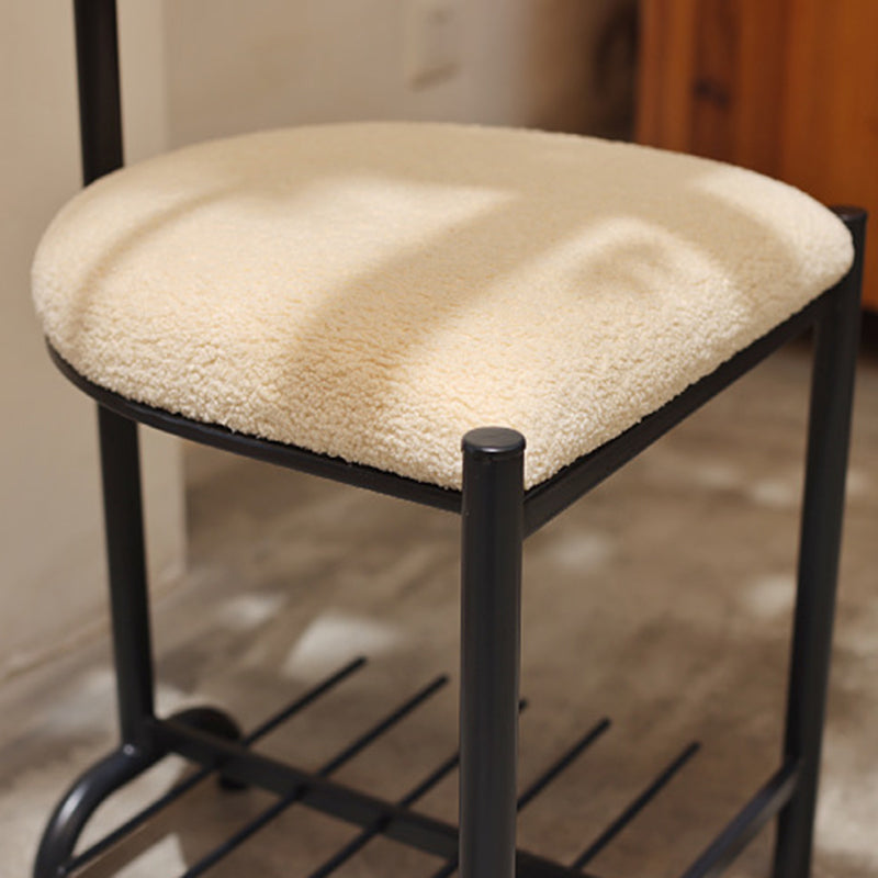 Modern Minimalist Carbon Steel Fabric Sponge Cushion Chair Backrest For Living Room
