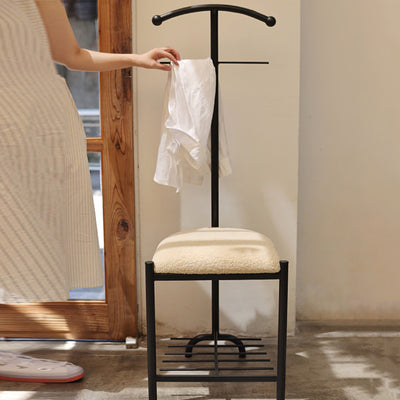 Modern Minimalist Carbon Steel Fabric Sponge Cushion Chair Backrest For Living Room