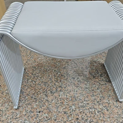 Modern Minimalist Rectangular PU Leather Sponge Cushion Iron Vanity Stool For Bedroom