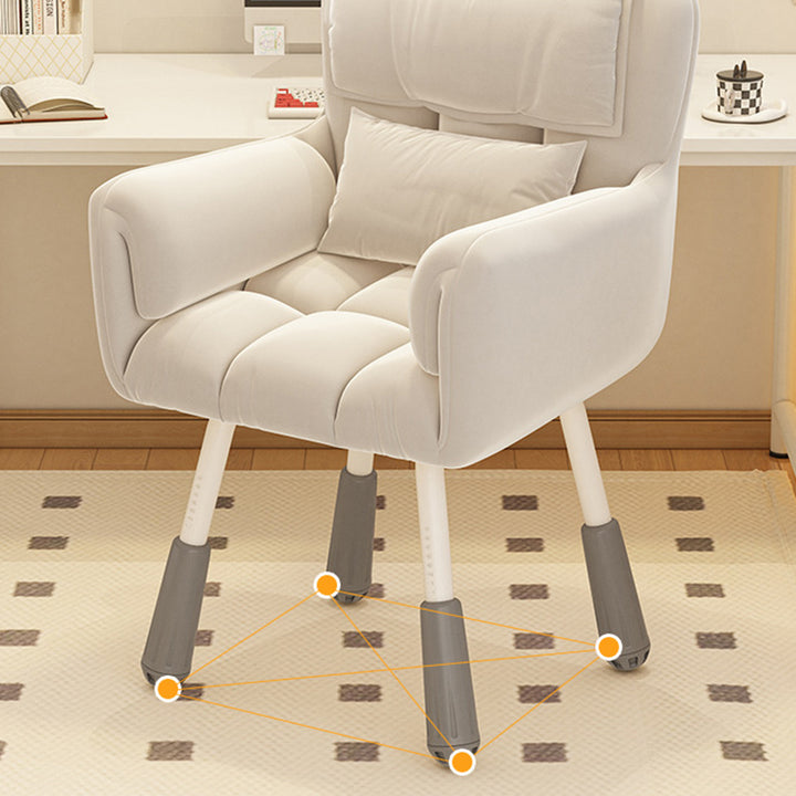 Modern Minimalist Rectangular Cushion Velvet Fabric Synthetic Fabric Iron Sponge Desk Chair Backrest Armrest For Home Office