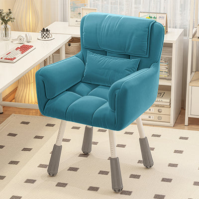 Modern Minimalist Rectangular Cushion Velvet Fabric Technical Fabric Metal Sponge Desk Chair Backrest Armrest For Home Office