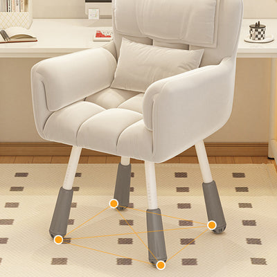 Modern Minimalist Rectangular Cushion Velvet Fabric Technical Fabric Metal Sponge Desk Chair Backrest Armrest For Home Office
