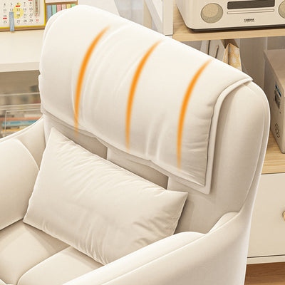 Modern Minimalist Rectangular Cushion Velvet Fabric Technical Fabric Metal Sponge Desk Chair Backrest Armrest For Home Office