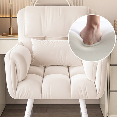 Modern Minimalist Rectangular Cushion Velvet Fabric Technical Fabric Metal Sponge Desk Chair Backrest Armrest For Home Office