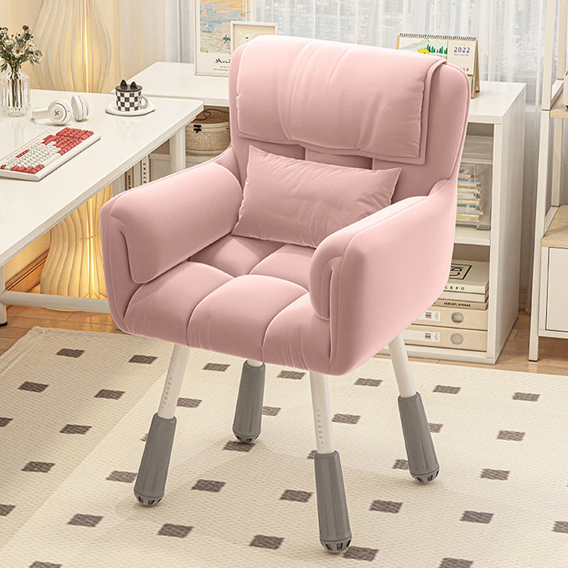 Modern Minimalist Rectangular Cushion Velvet Fabric Technical Fabric Metal Sponge Desk Chair Backrest Armrest For Home Office
