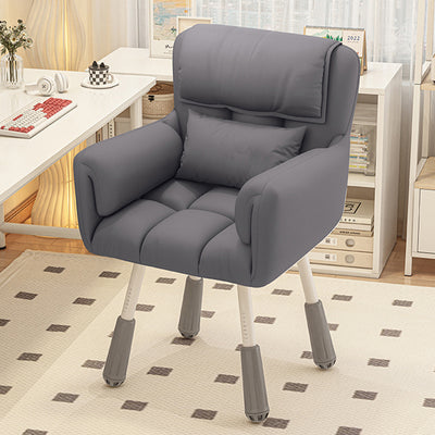 Modern Minimalist Rectangular Cushion Velvet Fabric Technical Fabric Metal Sponge Desk Chair Backrest Armrest For Home Office