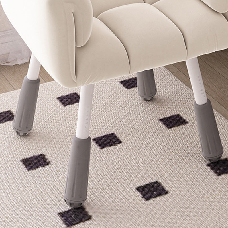 Modern Minimalist Rectangular Cushion Velvet Fabric Technical Fabric Metal Sponge Desk Chair Backrest Armrest For Home Office