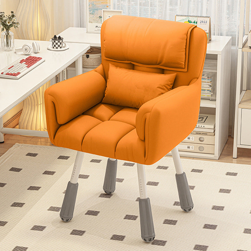 Modern Minimalist Rectangular Cushion Velvet Fabric Technical Fabric Metal Sponge Desk Chair Backrest Armrest For Home Office