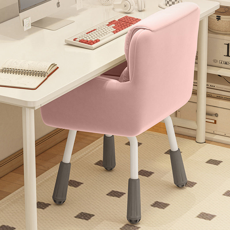 Modern Minimalist Rectangular Cushion Velvet Fabric Technical Fabric Metal Sponge Desk Chair Backrest Armrest For Home Office