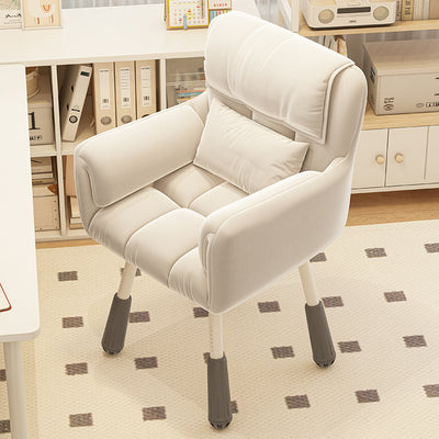 Modern Minimalist Rectangular Cushion Velvet Fabric Technical Fabric Metal Sponge Desk Chair Backrest Armrest For Home Office