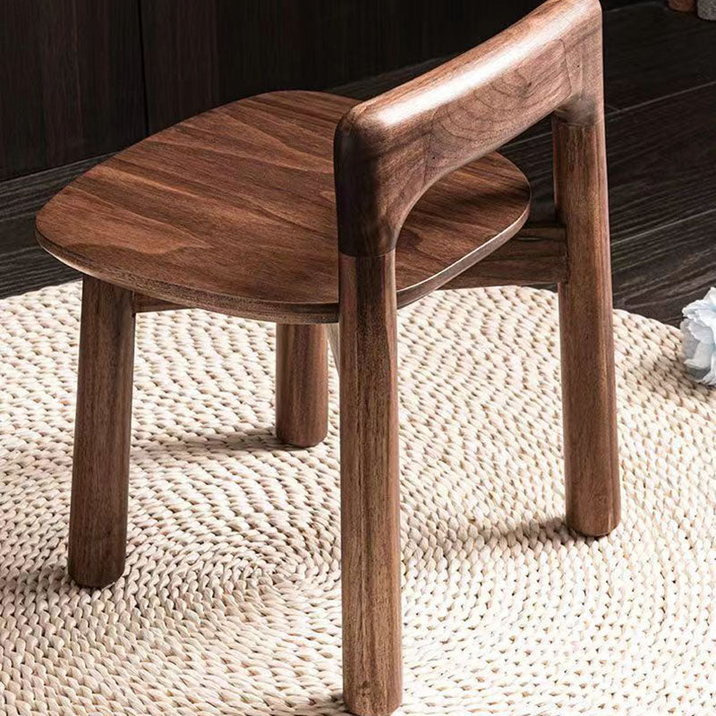 Modern Minimalist Rectangular Seating Solid Wood Low Stool Rounded Corners Backrest For Living Room