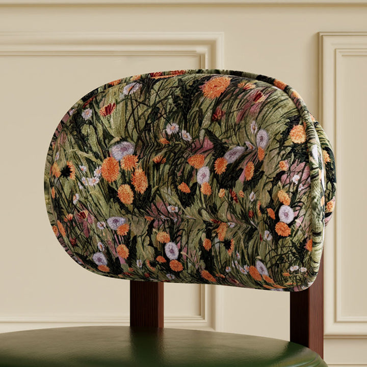 Modern Minimalist Rectangular Faux Oil-Waxed Leather Plywood Fabric Sponge Low Stool Movable Backrest For Living Room