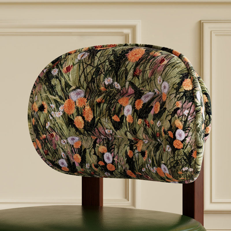 Modern Minimalist Rectangular Oil-Waxed Leather Solid Wood Sponge Low Stool Movable Backrest For Living Room