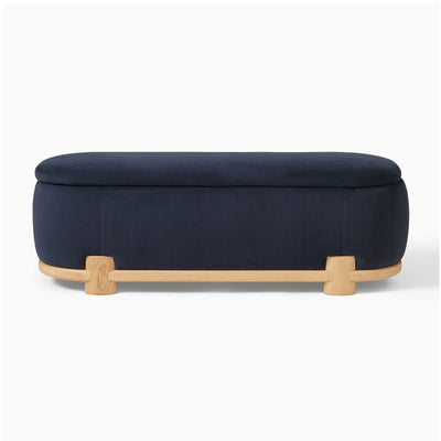 Modern Minimalist Rectangular Velvet Fabric Solid Wood Sponge Low Stool For Living Room