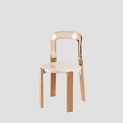 Modern Minimalist Round Seat Solid Wood Plastic Dining Chair Backrest For Dining Room