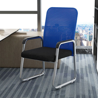Modern Minimalist Square Mesh Polypropylene Steel Desk Chair Backrest Armrest For Home Office