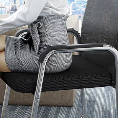 Modern Minimalist Square Mesh Polypropylene Steel Desk Chair Backrest Armrest For Home Office