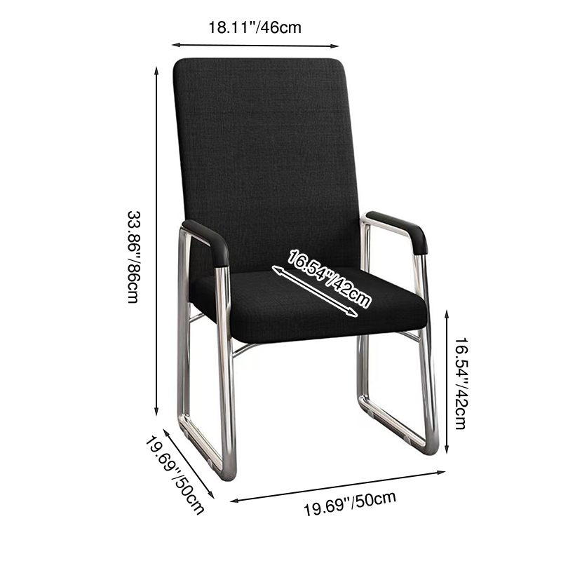 Modern Minimalist Square Mesh Polypropylene Steel Desk Chair Backrest Armrest For Home Office