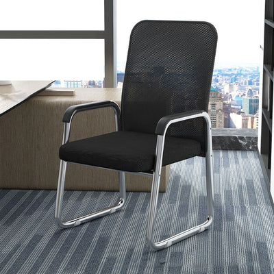 Modern Minimalist Square Mesh Polypropylene Steel Desk Chair Backrest Armrest For Home Office