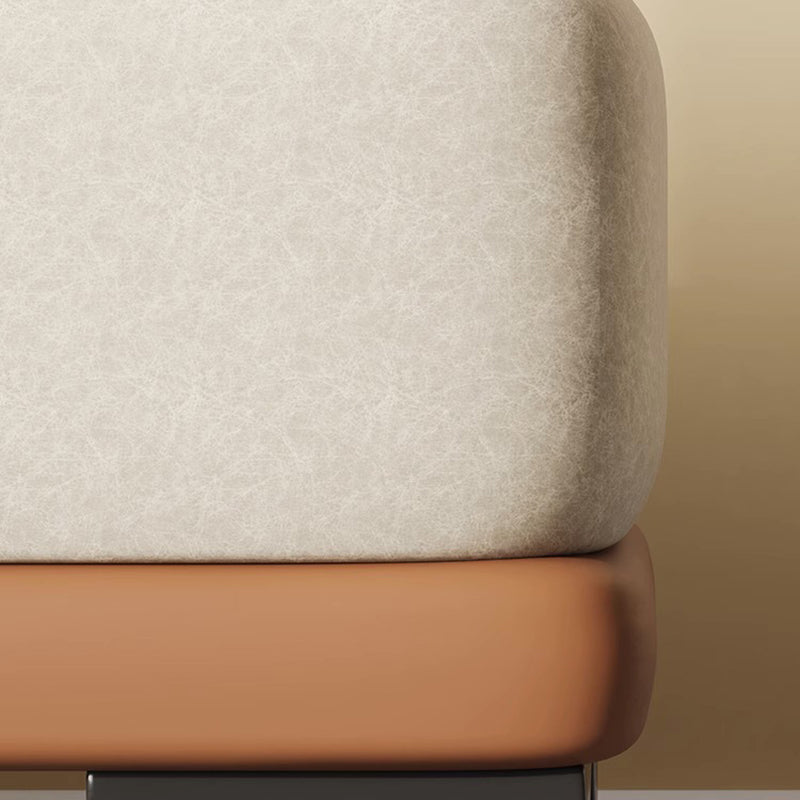 Modern Minimalist Rectangular Tech Fabric Sponge Solid Wood Iron Bench For Living Room