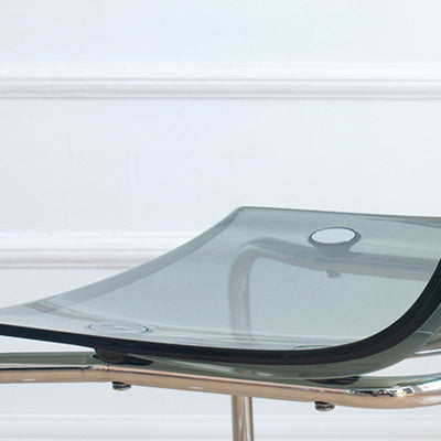 Modern Minimalist Curved Plastic Steel Dining Chair Backrest For Dining Room