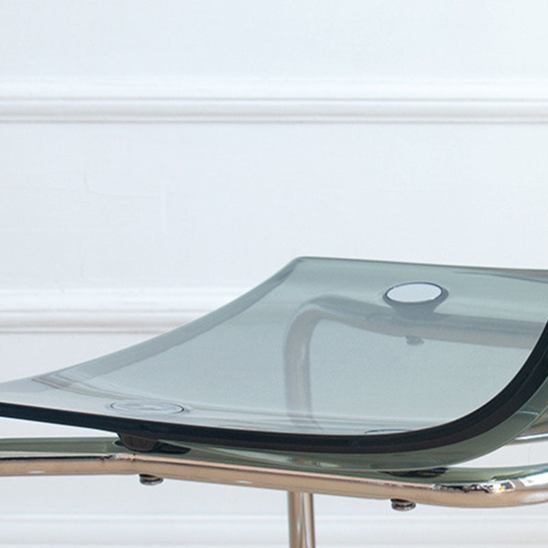Modern Minimalist Curved Plastic Steel Dining Chair Backrest For Dining Room